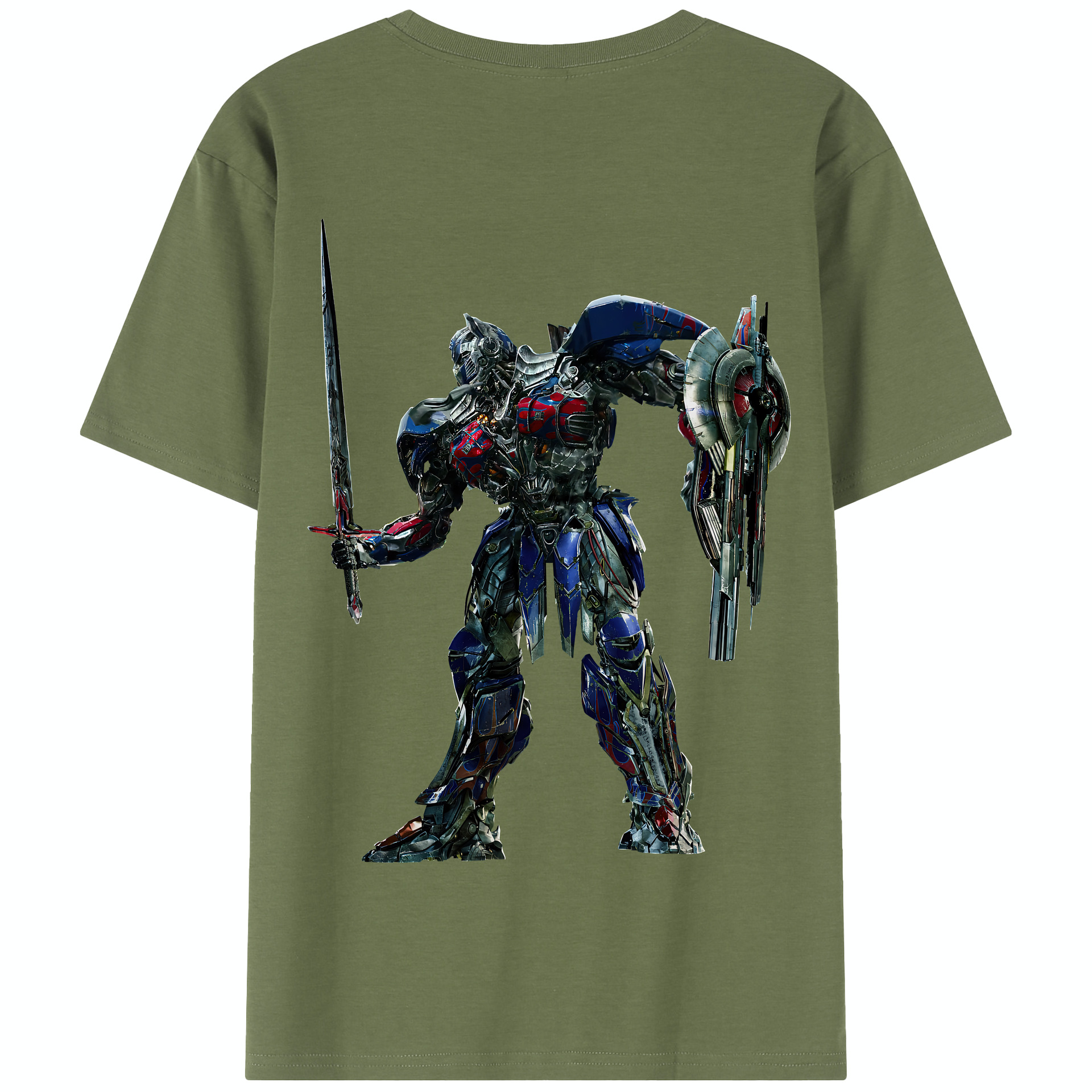 （画像用） Transformers トランスフォーマー 綿100％半袖Tシャツ（背面プリント）